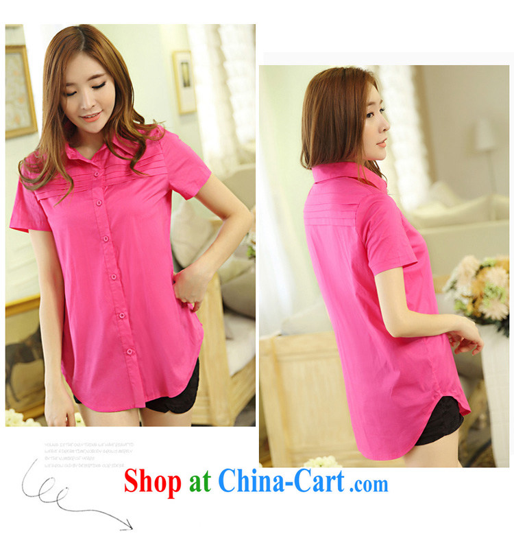 Morning would be the fat increase, women mm thick 2015 summer new Korean Beauty graphics thin cotton leisure occupational short-sleeved white shirt-sleeves shirt by red 6 XL pictures, price, brand platters! Elections are good character, the national distribution, so why buy now enjoy more preferential! Health