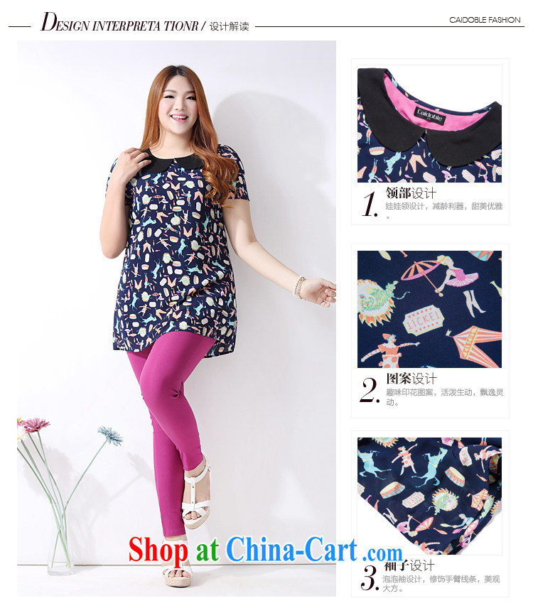 Picking a major, women 2015 new thick MM summer Korean relaxed, long, snow-woven short-sleeved T shirt female A 3778 blue 3 XL pictures, price, brand platters! Elections are good character, the national distribution, so why buy now enjoy more preferential! Health