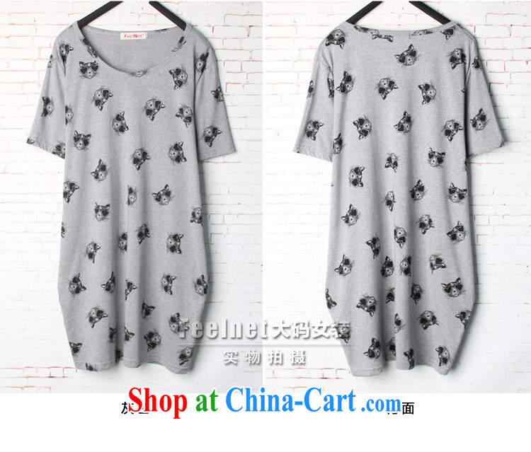 feelnet larger female thick mm summer, new Korean loose video thin, long, stamp duty short-sleeved T pension 1589 gray 44 code/recommendations 45 - 80 kg pictures, price, brand platters! Elections are good character, the national distribution, so why buy now enjoy more preferential! Health