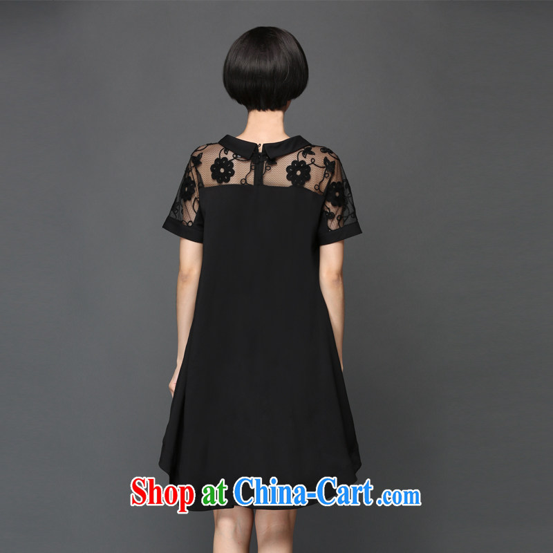 Director of summer 2015 with new 200 jack is indeed the XL women mm thick short-sleeved lace stitching snow-woven dresses 2912 fall in love with the template Black Large Number 4 XL 180 Jack left and right of the Director (Smeilovly), online shopping