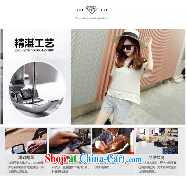 In Hualien's European site 2015 summer two-piece stitching linen short-sleeve shirt T 3 shorts, cotton the package m White L pictures, price, brand platters! Elections are good character, the national distribution, so why buy now enjoy more preferential! Health