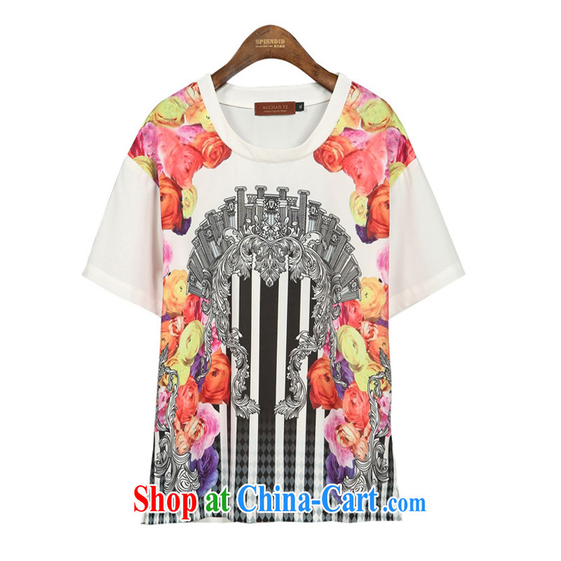 Economy, first declared 2015 the United States and Europe, female summer new stamp graphics thin two-piece thick mm short-sleeved T shirt T-shirt + short pants 1758 #2 XL 135 - 145 jack, first economy Sun, shopping on the Internet