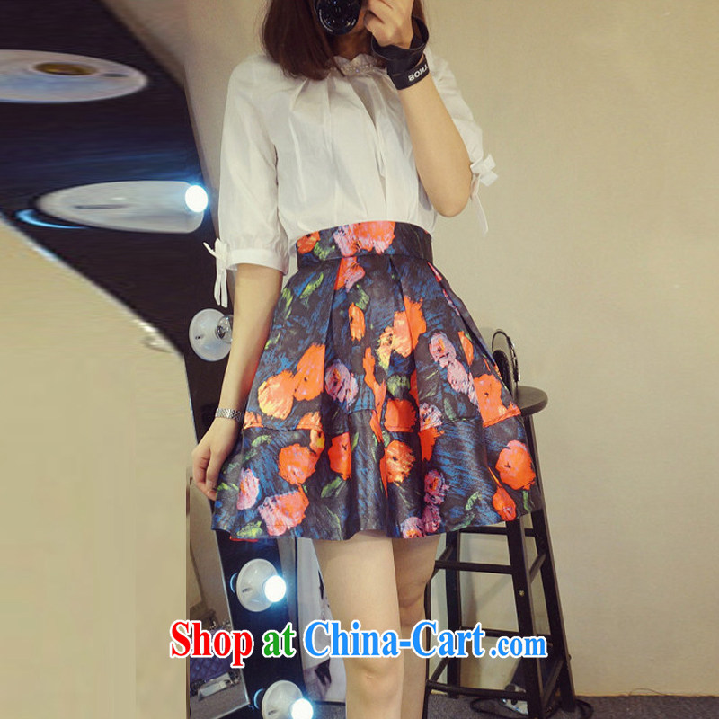 Purple long-sun 2015 summer new, larger graphics thin female Korean version Two-piece dresses fresh shirt T-shirt + stamp short skirt 7220 #3 XL 150 - 160 Jack left and right, and first economy Sun, shopping on the Internet