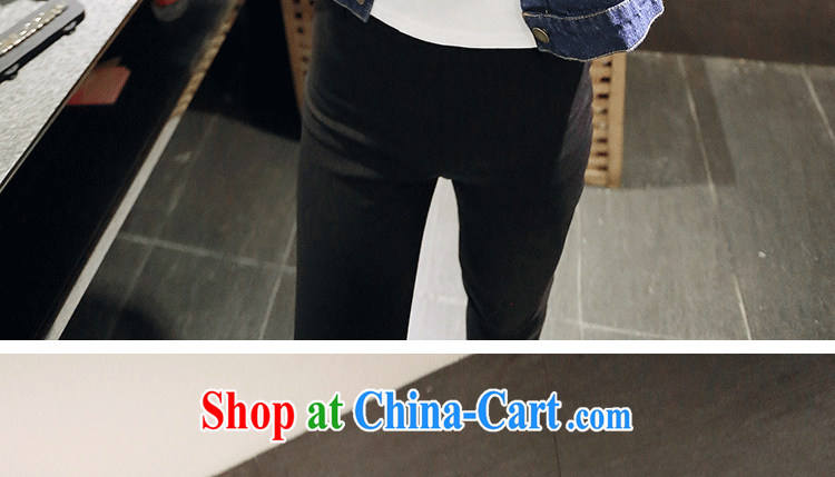 Summer thin Korean version of the greater code short loose couples letter stamp long-sleeved T-shirt jeans and jacket female maiden honey dark quality version XL pictures, price, brand platters! Elections are good character, the national distribution, so why buy now enjoy more preferential! Health
