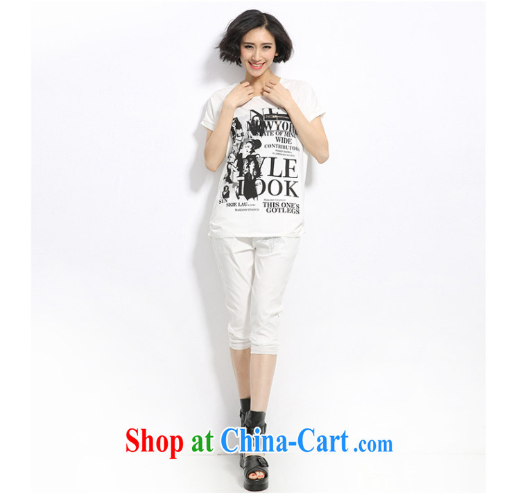 Summer 2015 mm thick new Korean version the code girl with a metal zipper decor letters stamp leisure short-sleeved T pension white 3XL pictures, price, brand platters! Elections are good character, the national distribution, so why buy now enjoy more preferential! Health