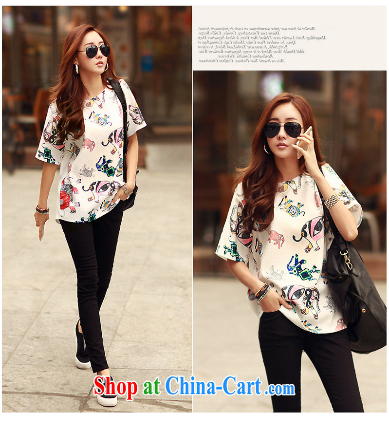 In short, would be the 2015 summer load new Korean fashion loose larger blouses snow woven shirts stamp short-sleeved thick sister T shirts women 8112 4 suit XL pictures, price, brand platters! Elections are good character, the national distribution, so why buy now enjoy more preferential! Health