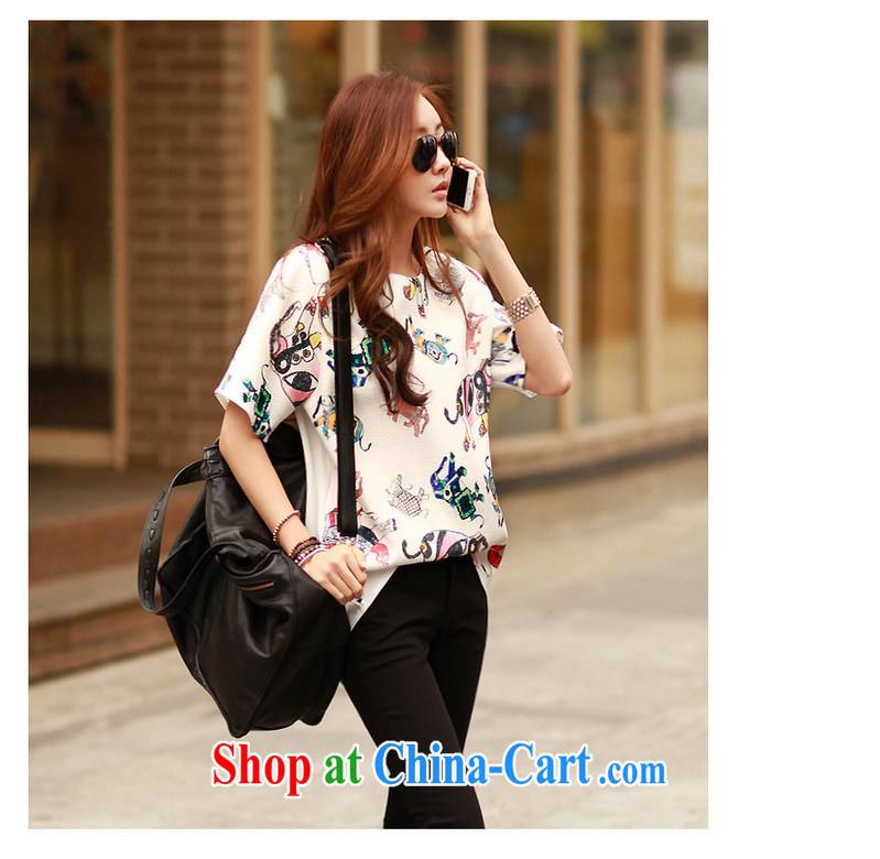 In short, would be the 2015 summer load new Korean fashion loose larger blouses snow woven shirts stamp short-sleeved thick sister T shirts women 8112 4 suit XL pictures, price, brand platters! Elections are good character, the national distribution, so why buy now enjoy more preferential! Health