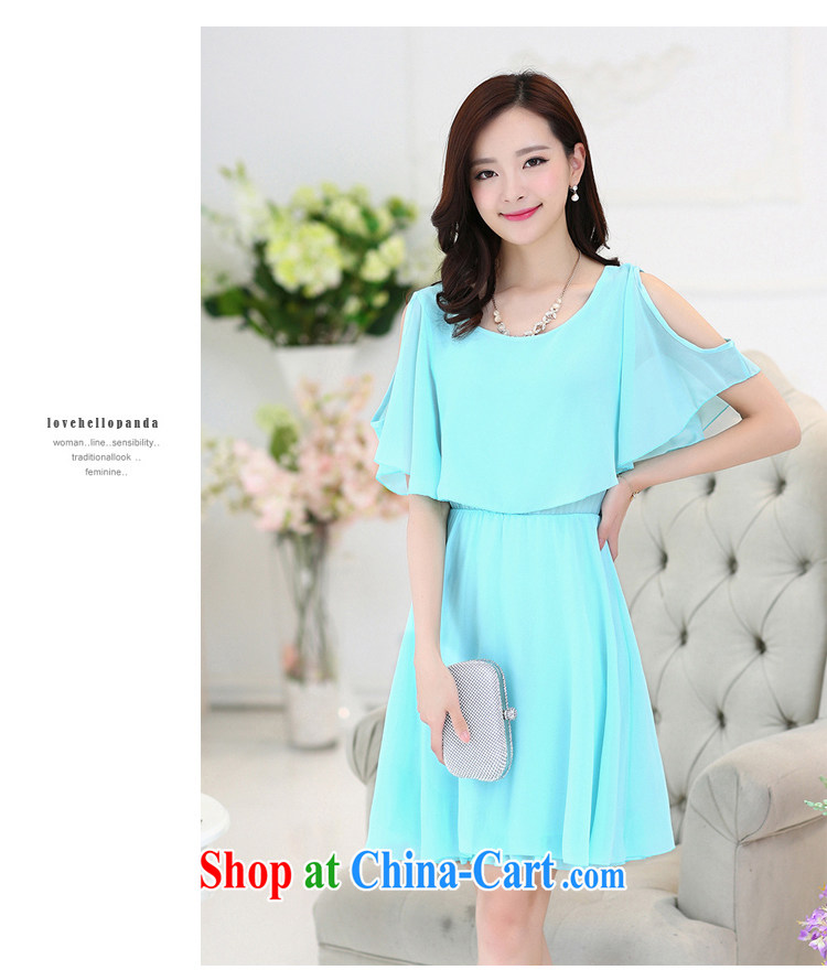 In short, will be the 2015 Korean summer new style women's clothing thick MM larger graphics thin short-sleeve snow woven dresses women 8109 light blue 3 XL pictures, price, brand platters! Elections are good character, the national distribution, so why buy now enjoy more preferential! Health
