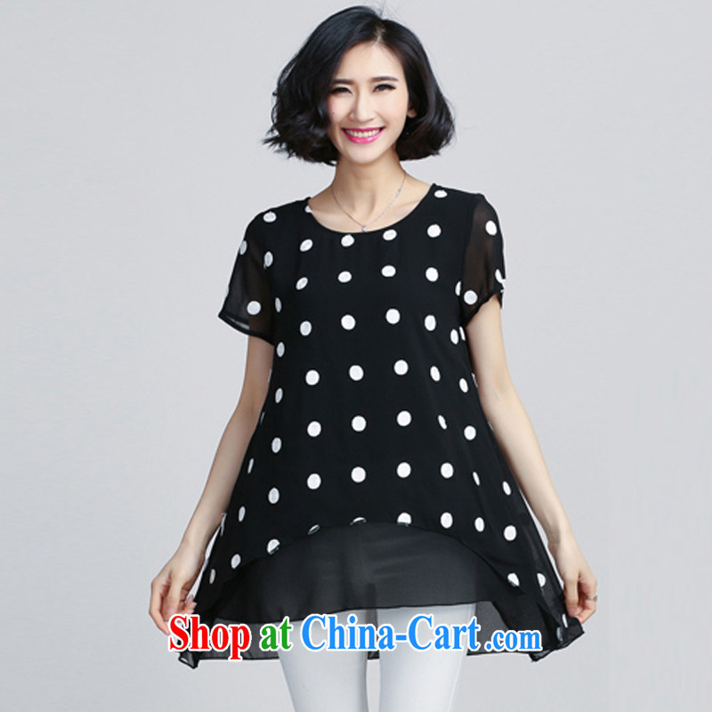 M 姂 2015 summer new, larger female wave, loose snow woven shirts dresses women 2191 black XXXL, M 姂, shopping on the Internet