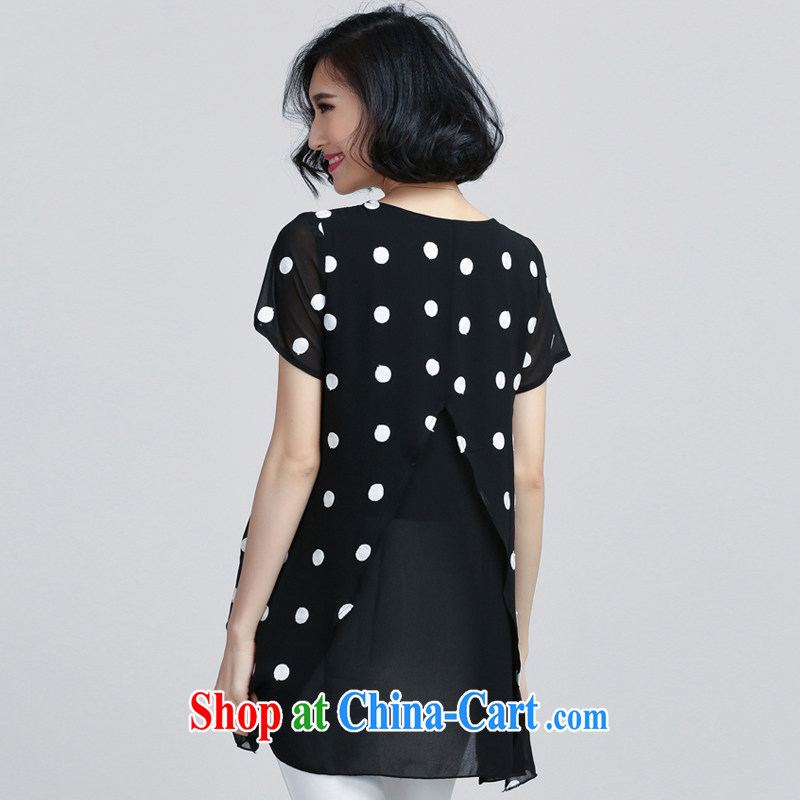 M 姂 2015 summer new, larger female wave, loose snow woven shirts dresses women 2191 black XXXL, M 姂, shopping on the Internet