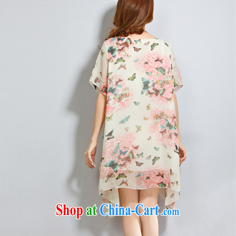 o Ya-ting 2015 New, and indeed increase, female summer fat, female video thin ice woven holiday dress girls pink butterfly stamp XL recommends that you 160 - 200 jack, O Ya-ting (aoyating), online shopping