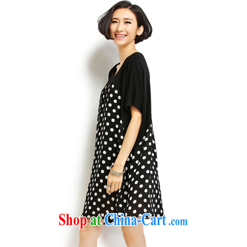 flower girl the Isabel The Code women summer 2015 new Korean fashion wave, loose video thin thick sister, long T pension female D 1806 black large numbers are codes, flower girl Isabelle (Dufflsa), online shopping