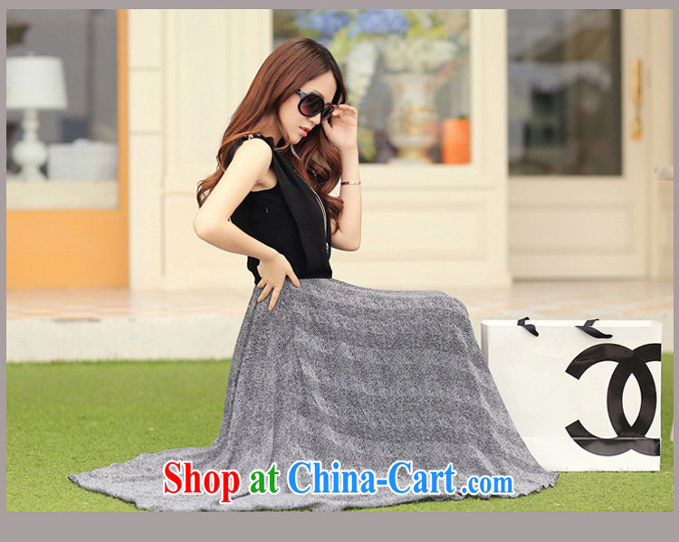 flower girl Isabelle larger female 2015 European site summer new sleeveless ice woven stitching, long skirt thick MM graphics thin dresses girls D 1803 white 4XL pictures, price, brand platters! Elections are good character, the national distribution, so why buy now enjoy more preferential! Health
