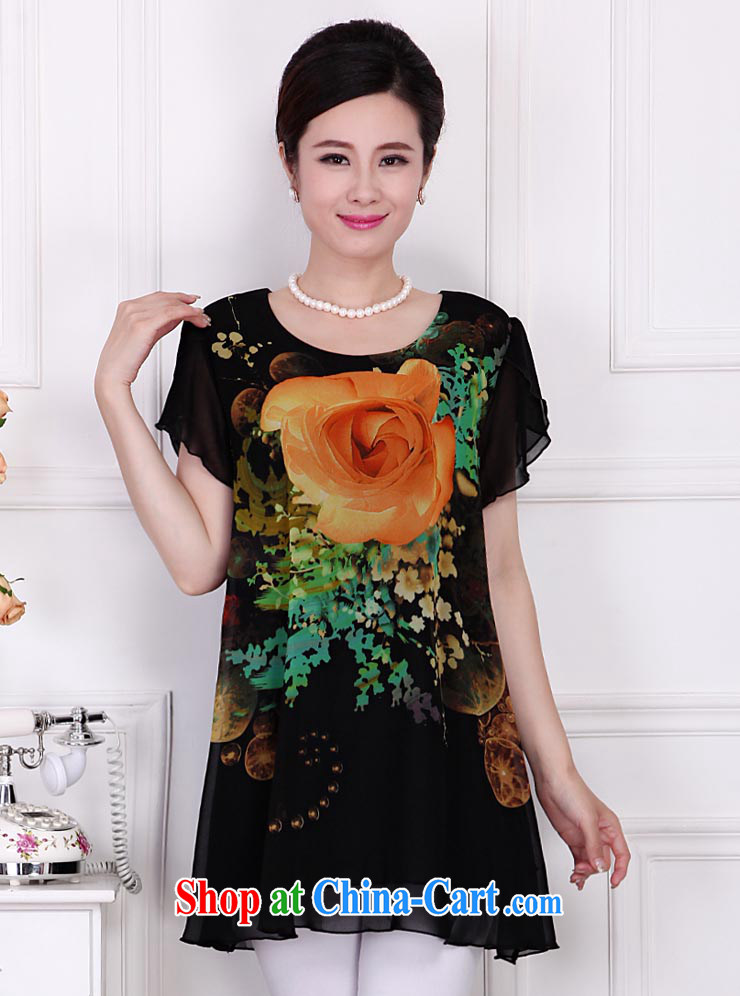 The line spend a lot, women summer 2015 New Leisure Long snow dyeing woven Peony short-sleeved shirt T A 5 4838 red 5 XL pictures, price, brand platters! Elections are good character, the national distribution, so why buy now enjoy more preferential! Health