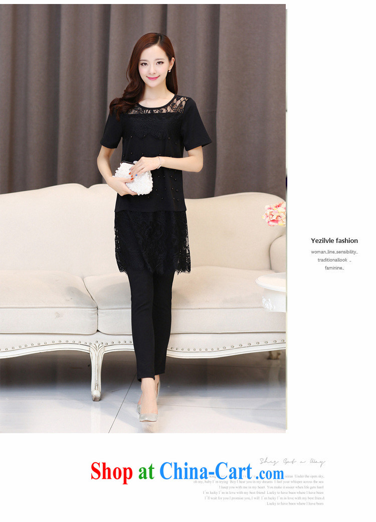 M 姂 2015 summer new, larger female 100 ground loose lace spell series dress 2195 black XXL pictures, price, brand platters! Elections are good character, the national distribution, so why buy now enjoy more preferential! Health