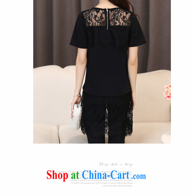 M 姂 2015 summer new, larger female 100 ground loose lace spell series dress 2195 black XXL pictures, price, brand platters! Elections are good character, the national distribution, so why buy now enjoy more preferential! Health