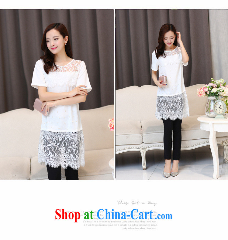 M 姂 2015 summer new, larger female 100 ground loose lace spell series dress 2195 black XXL pictures, price, brand platters! Elections are good character, the national distribution, so why buy now enjoy more preferential! Health