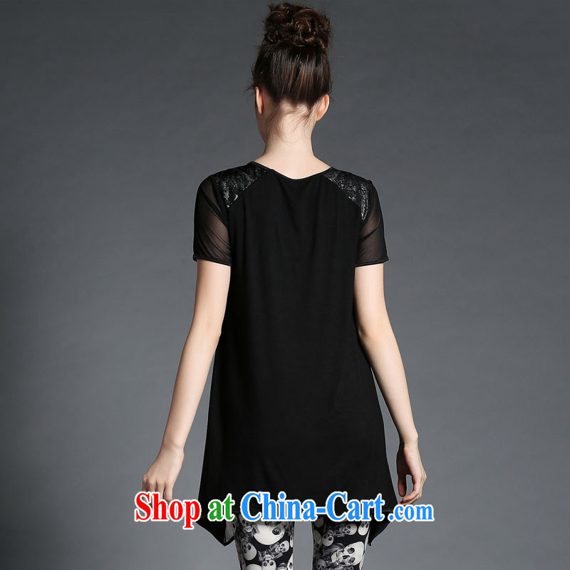 The spray snow-woven shirts female short-sleeved Western Wind summer new king, female video thin, long, stamp duty on people do not rule T-shirt black 4XL recommendations 156 - 175 jack, the bubbles, and, on-line shopping