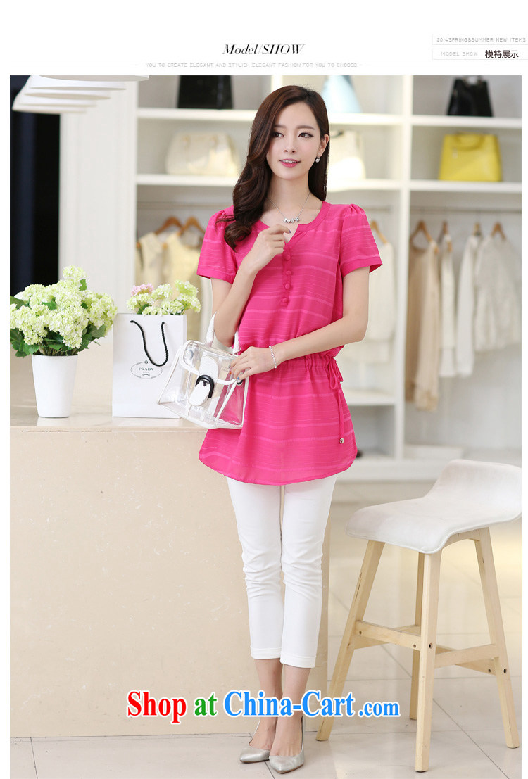 And Cayman 2015 summer new Korean snow woven shirts female short-sleeved larger female Korean video thin Y 9059 pink XL pictures, price, brand platters! Elections are good character, the national distribution, so why buy now enjoy more preferential! Health