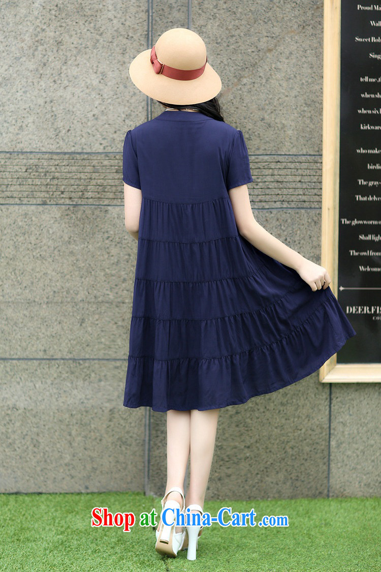 The sea 2015 summer new cotton large, female 100 hem skirt and the obesity mm short-sleeve graphics thin shirt dresses women 2710 dark blue XXL/145 - 160 Jack pictures, price, brand platters! Elections are good character, the national distribution, so why buy now enjoy more preferential! Health