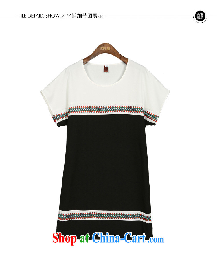 Tang year women dress in summer, the female short-sleeve, long skirt loose video thin stitching black and white/1765 2 XL 135 - 145 Jack left and right pictures, price, brand platters! Elections are good character, the national distribution, so why buy now enjoy more preferential! Health