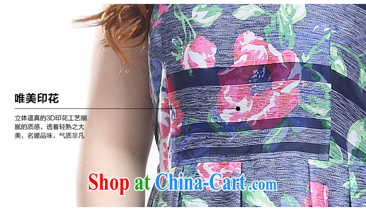 Slim LI Sau 2015 summer new, larger women Europe Europe by the high-end 3D stamp pack cuff hit the stitching 100 hem A swing dresses Q 7997 BMW blue 2 XL pictures, price, brand platters! Elections are good character, the national distribution, so why buy now enjoy more preferential! Health