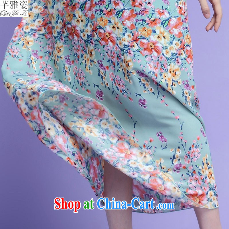 The payment is the XL bohemian floral long skirt fresh and elegant snow-woven dresses vest a refreshing Beach Resort skirt OL thin dresses thick sister black 4XL approximately 170 - 185 jack, constitution, Jacob (QIANYAZI), online shopping
