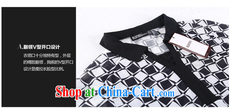 Morning would be new summer 2015, the fat increase, female dresses beauty graphics thin short-sleeved V for collision-color patterned dresses thick sister skirt black-and-white, 5 XL (180 - 200 ) jack pictures, price, brand platters! Elections are good character, the national distribution, so why buy now enjoy more preferential! Health