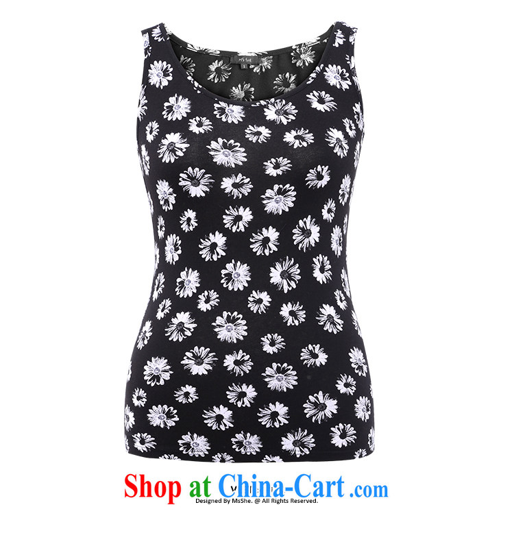 The MSSHE indeed XL women 2015 new summer MM thick snow woven knitted two-piece T-shirt 2847 black-and-white flower 6 XL pictures, price, brand platters! Elections are good character, the national distribution, so why buy now enjoy more preferential! Health
