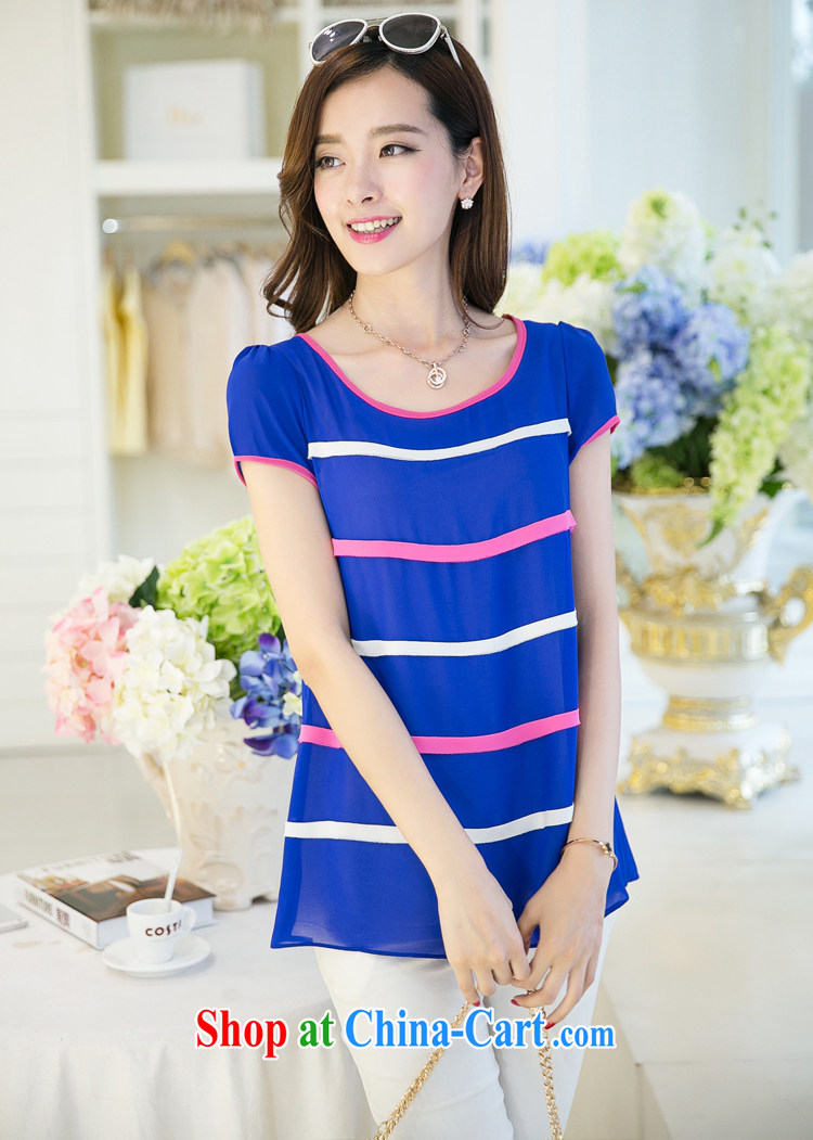 The surplus, summer 2015 new Korean version of the greater Code women Beauty streaked with snow woven shirts T-shirt #8685 violet XXL pictures, price, brand platters! Elections are good character, the national distribution, so why buy now enjoy more preferential! Health