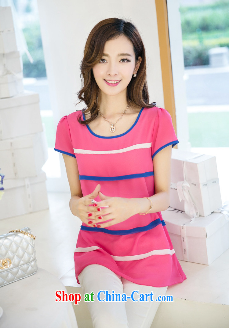 The surplus, summer 2015 new Korean version of the greater Code women Beauty streaked with snow woven shirts T-shirt #8685 violet XXL pictures, price, brand platters! Elections are good character, the national distribution, so why buy now enjoy more preferential! Health