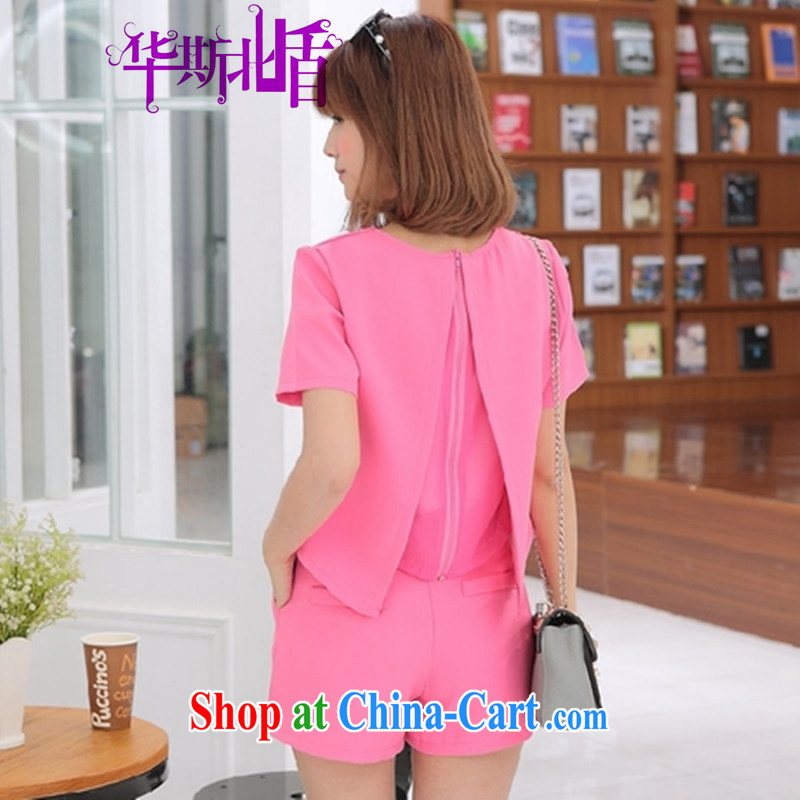 Summer new female Korean short-sleeved short, small T-shirt two shorts leisure two kits with small fragrant wind girls of red XL, China, North Korea, and shield, and shopping on the Internet