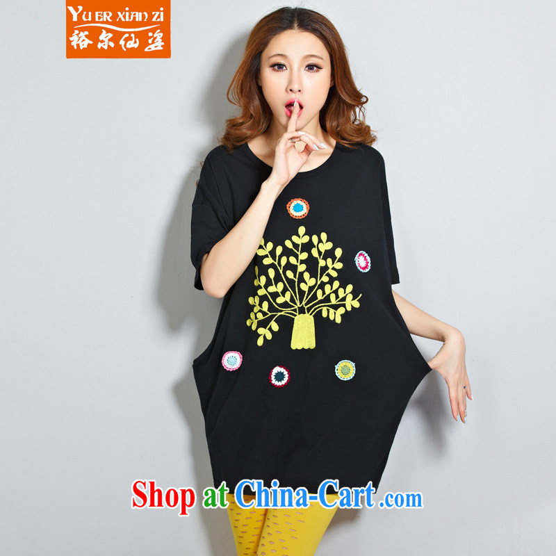 Yu-sin, colorful summer dresses 2015 Korean female short-sleeved T shirts skirts and indeed XL female black are Code recommends that you 100 - 200 jack