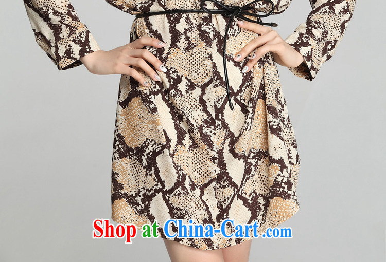 Cayman and Lai 200 Jack larger female summer stripes women's clothing 2015 summer new female fat sister and indeed increase graphics thin long-sleeved dresses brown XXXL pictures, price, brand platters! Elections are good character, the national distribution, so why buy now enjoy more preferential! Health
