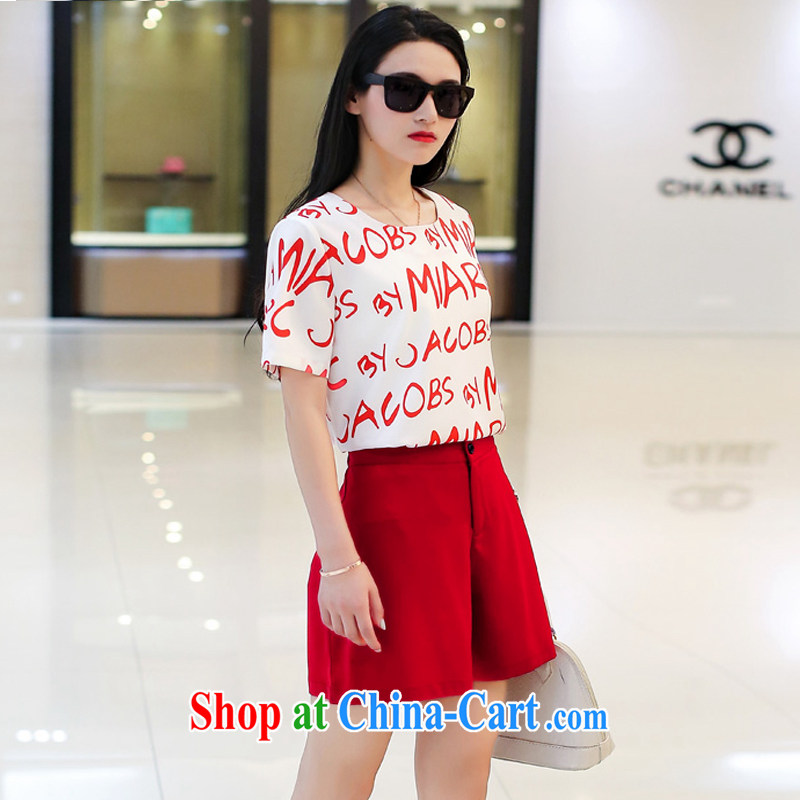 MR HENRY TANG year summer new, short-sleeved shirt T Europe larger female liberal package + shorts skirt the color 7164 XL 3 150 - 160 jack, Tang, and shopping on the Internet