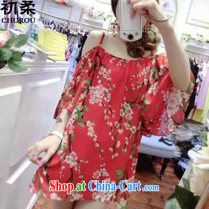 Flexible early 2015 mm thick loose the fat XL female Korean video thin dresses 200 jack can be seen wearing a red XXXL early, Sophie (CHUROU), and shopping on the Internet