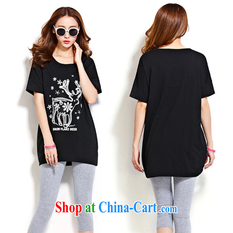 o Ya-ting 2015 summer New, and indeed increase, female fat mm video thin Korean version stamp the short-sleeved shirt T female black XL recommends that you 160 - 200 jack, O Ya-ting (aoyating), online shopping