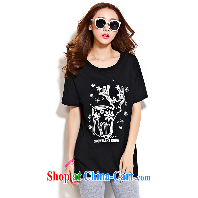 o Ya-ting 2015 summer New, and indeed increase, female fat mm video thin Korean version stamp the short-sleeved shirt T female black XL recommends that you 160 - 200 jack, O Ya-ting (aoyating), online shopping