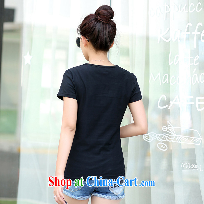 Australia, Robin 2015 summer new products, women with personalized stamp stylish short-sleeve, and indeed, increased T pension black 2 XL (recommendation 125 - 140 jack), Australia, Robin (AOKROBIN), online shopping