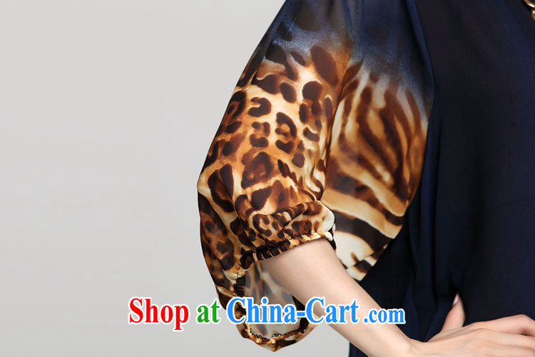 Cayman and Lai 200 Jack large, female summer short-sleeved 2015 summer new female fat sister and indeed intensify lantern cuff loose Leopard butterfly gray XXXL pictures, price, brand platters! Elections are good character, the national distribution, so why buy now enjoy more preferential! Health