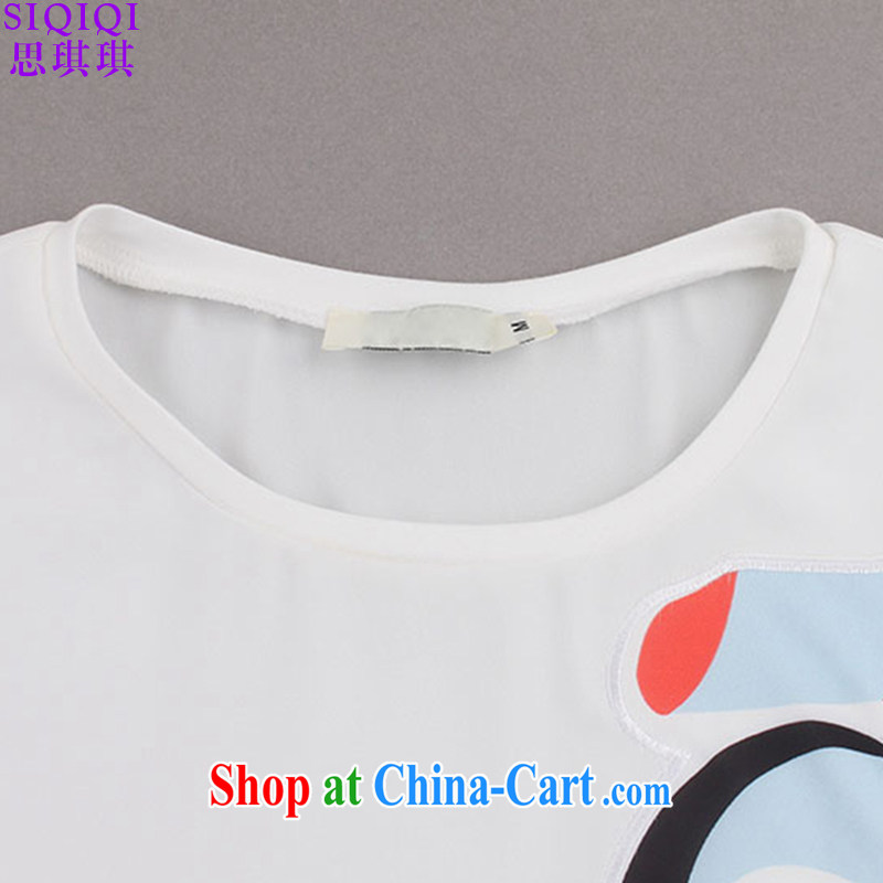 Cisco-gi-gi (SIQIQI) 2015 summer new lace stitching T shirt + pants Two Piece Set with TZ 1047 photo color 3XL, Qi Qi (SIQIQI), online shopping