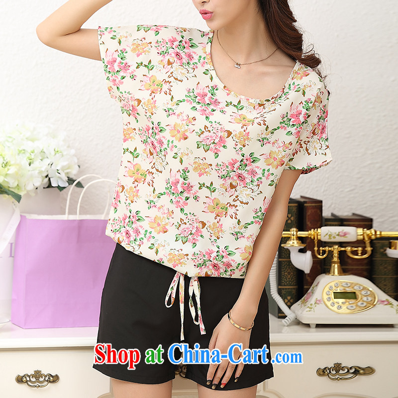 In 2015 a new summer women, female short-sleeved T-shirt girls shorts girls sportswear girls summer 1207 aubergine 5 XL, shallow, shopping on the Internet