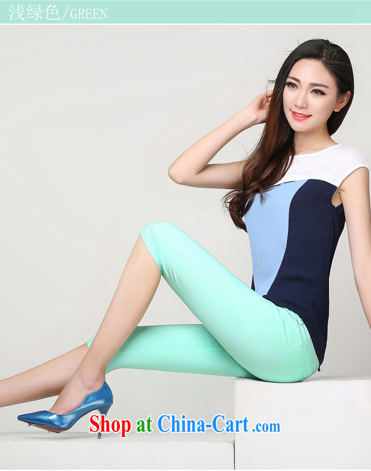 Shu, Shi and stylish ultra-large, high-waist candy color 7 pants summer Ms. pants 100 ground graphics thin solid pants stretch pants middle-aged large thick mother comfortable, breathable white XXL pictures, price, brand platters! Elections are good character, the national distribution, so why buy now enjoy more preferential! Health