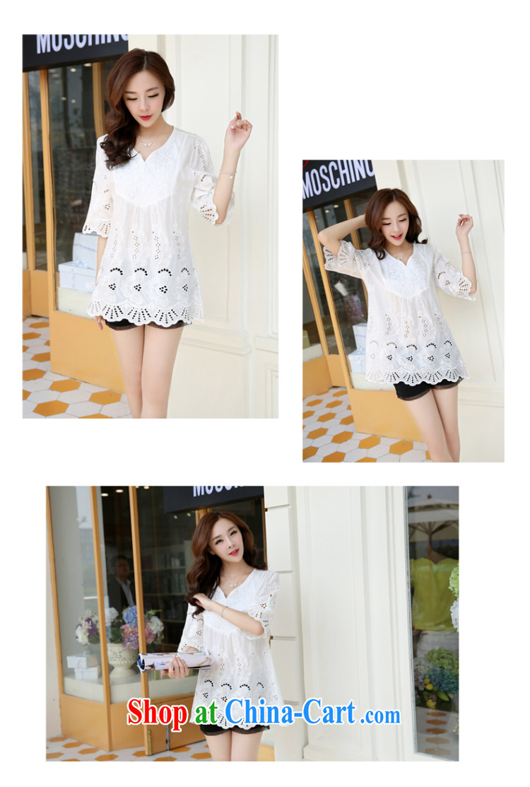 of the speakers, female Ethnic Wind female embroidery and indeed increase T-shirt loose video thin summer T-shirt thick mm dress cotton short-sleeved 1021 white XXL 155 - 185 Jack pictures, price, brand platters! Elections are good character, the national distribution, so why buy now enjoy more preferential! Health