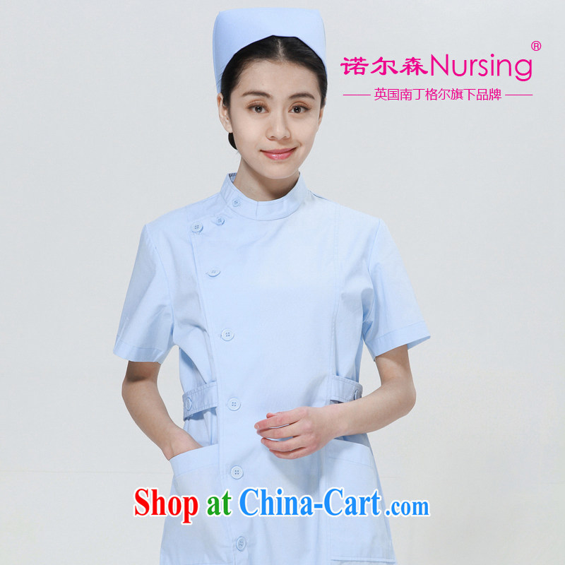 The Nightingale, Knowlson Nursing Service NS - 06 short-sleeved Doctors serving robes clothing female summer sky blue M
