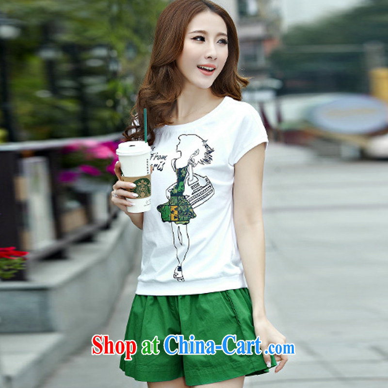 Ratio of 2015, and the Code's stylish sports wear short-sleeved thick mmT shirts shorts leisure two part kit green XXXL, than (BEIDANY), and, on-line shopping