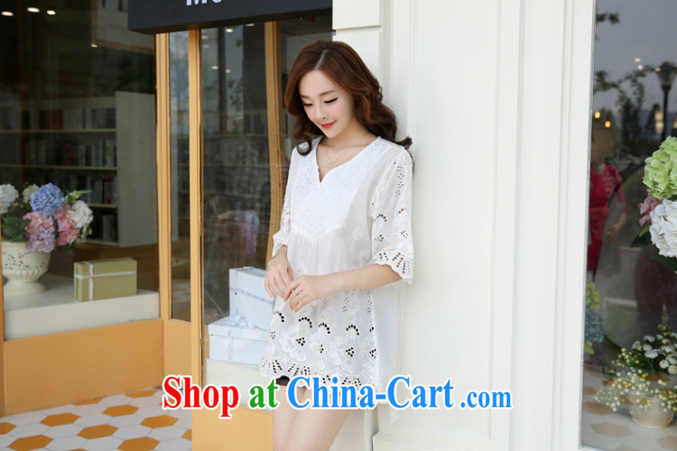 The first 7 times the code dress dresses Ethnic Wind female embroidery the fat and loose video thin summer T-shirt thick mm dress cotton short-sleeved 1021 blue L 90 - 135 Jack pictures, price, brand platters! Elections are good character, the national distribution, so why buy now enjoy more preferential! Health
