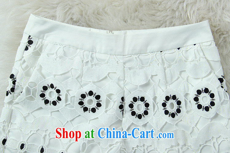 Health concerns women * European site 2015 spring and summer new European big high-end female water-soluble embroidery vest T-shirt + shorts set picture color S pictures, price, brand platters! Elections are good character, the national distribution, so why buy now enjoy more preferential! Health
