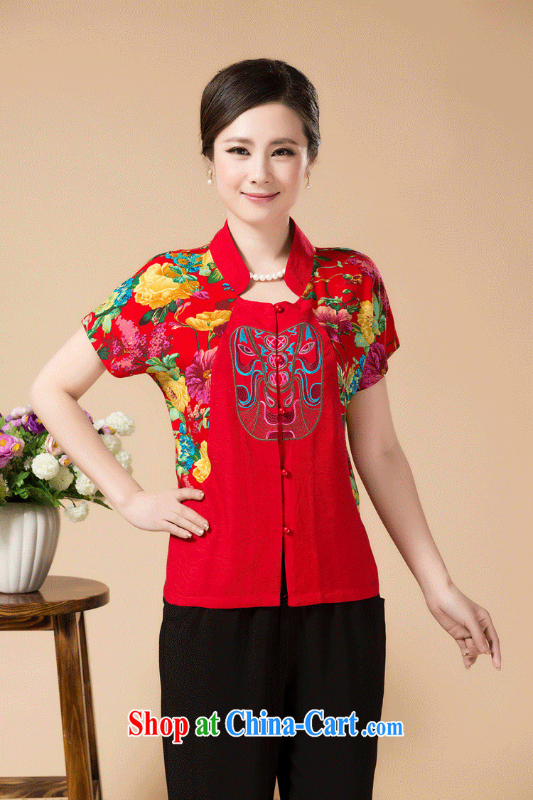 Middle-aged and older female summer short-sleeved Kit 2015 new middle-aged 7 pants leisure mother load summer two-piece 2 color XXXL pictures, price, brand platters! Elections are good character, the national distribution, so why buy now enjoy more preferential! Health