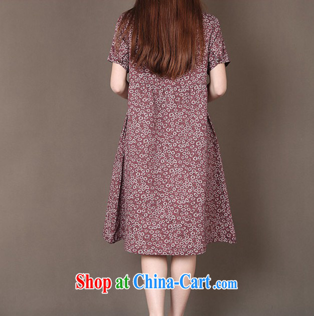 The base Van Gogh, the Code women summer 2015 new Korean loose small floral round-collar short-sleeve large code temperament dresses gray green L pictures, price, brand platters! Elections are good character, the national distribution, so why buy now enjoy more preferential! Health